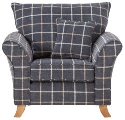 Collection - Kayla - Fabric Chair - Charcoal